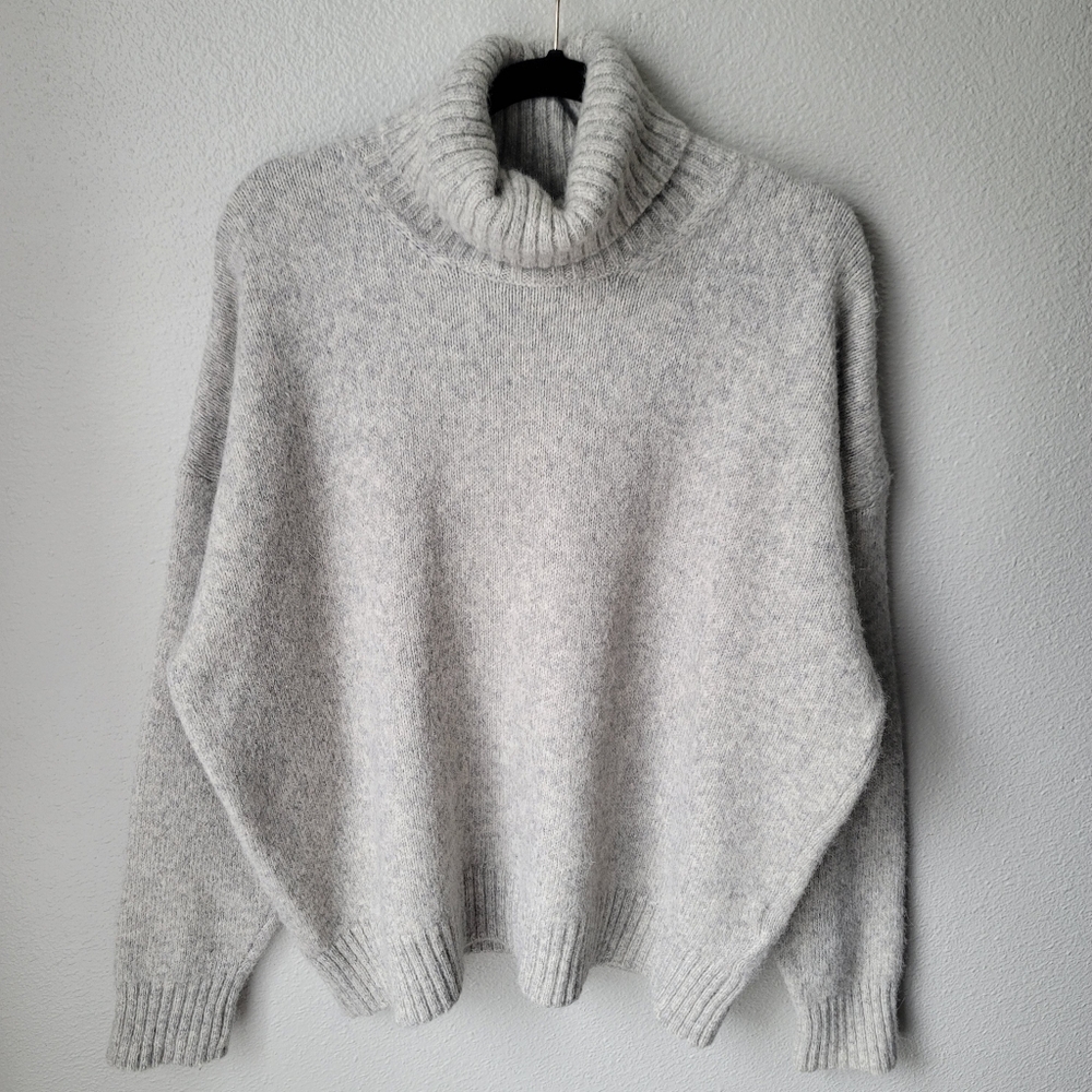 ami Alexandre Mattiussi Alpaca and Wool Blend Oversized Turtlneck Sweater Large